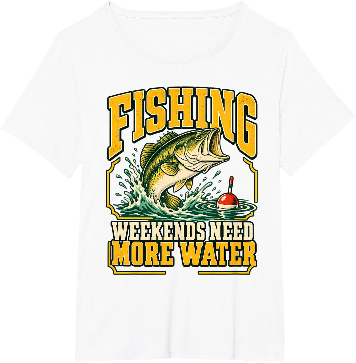 Fishing Bass Fish Fisherman Men Women T-Shirt - White