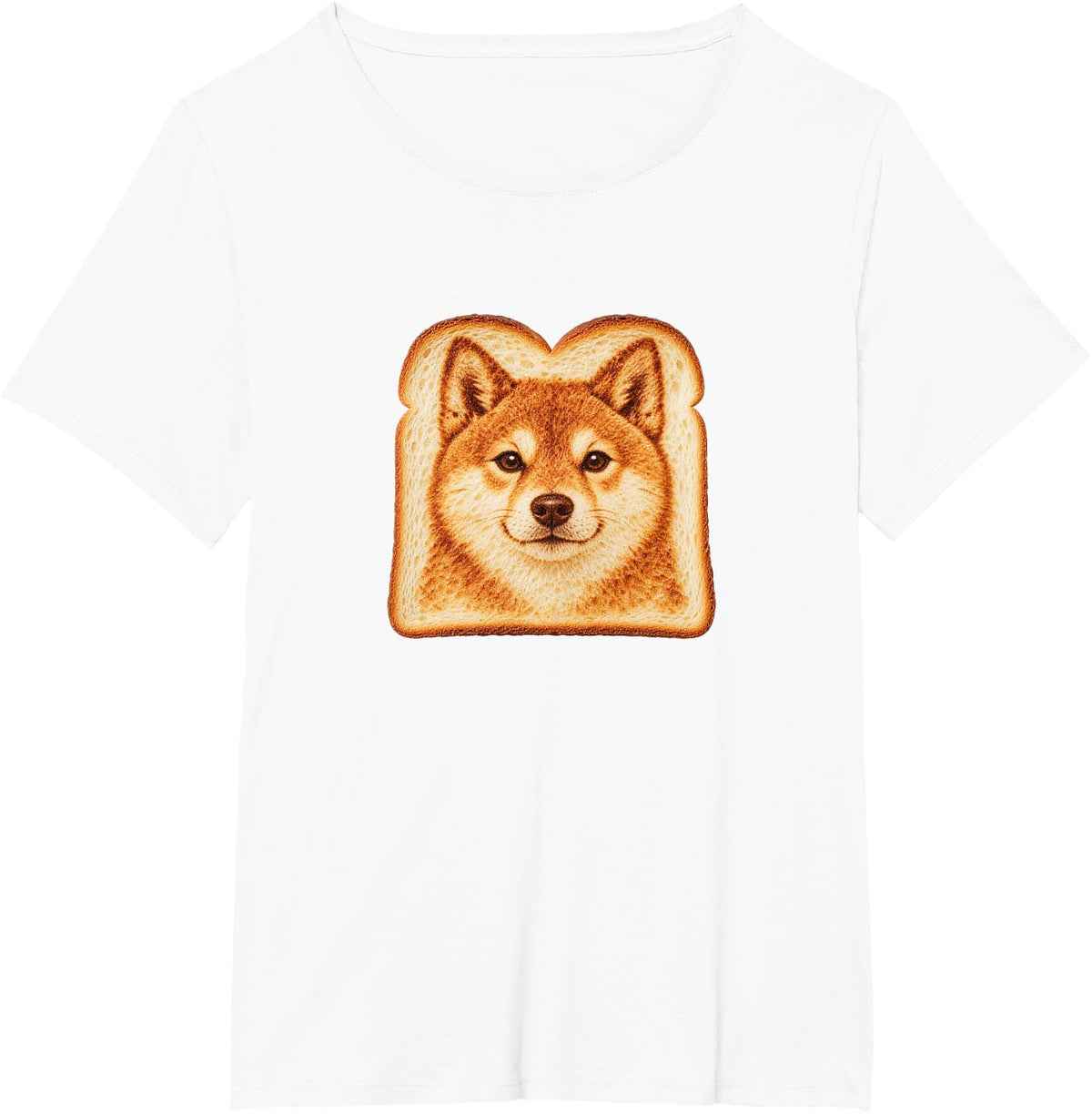 Funny Shiba Inu Dog Toast Hilarious Novelty Joke T-Shirt - White
