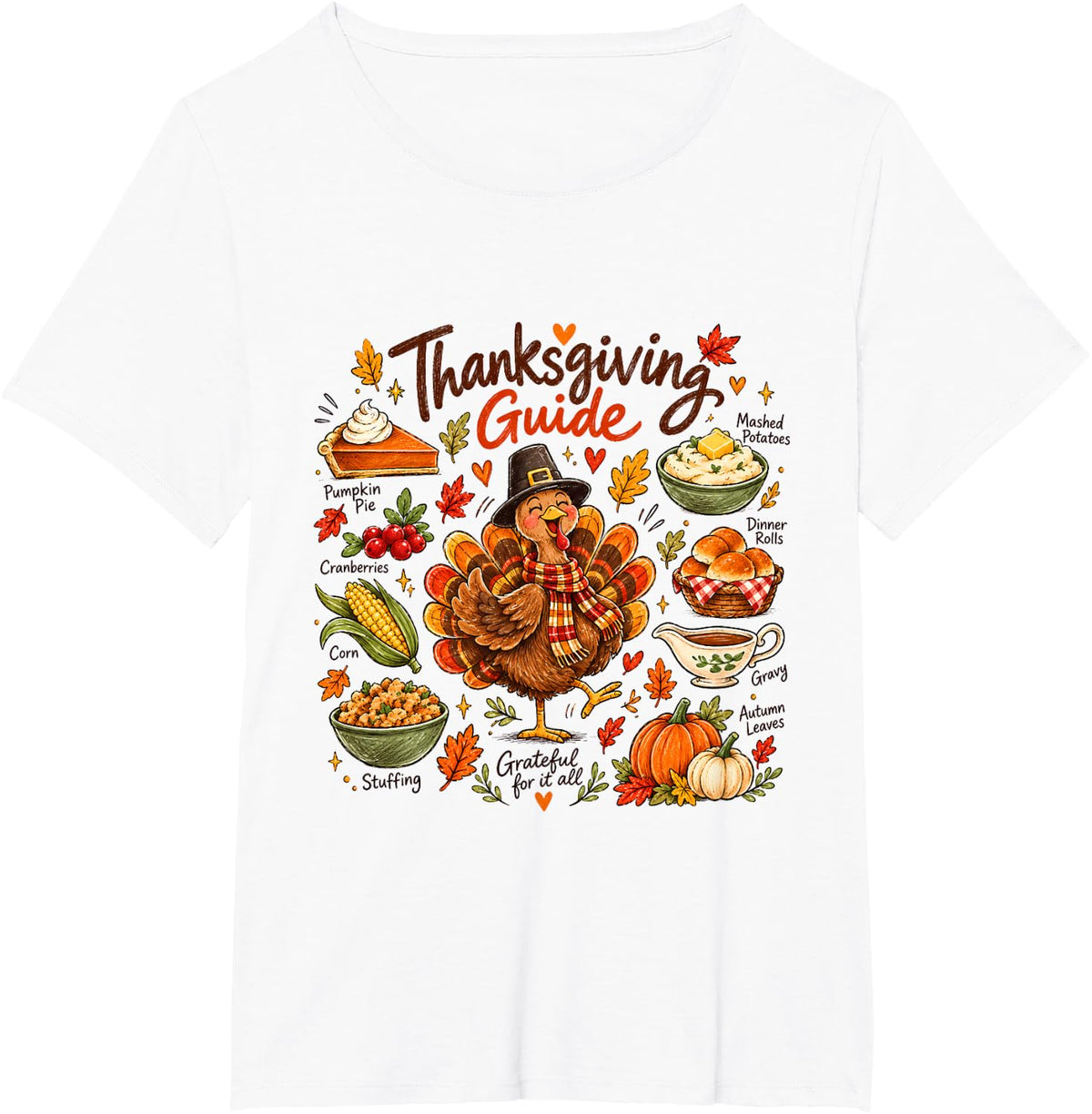 Thanksgiving Guide Vintage Turkey Chicken Women Men Kids T-Shirt - White