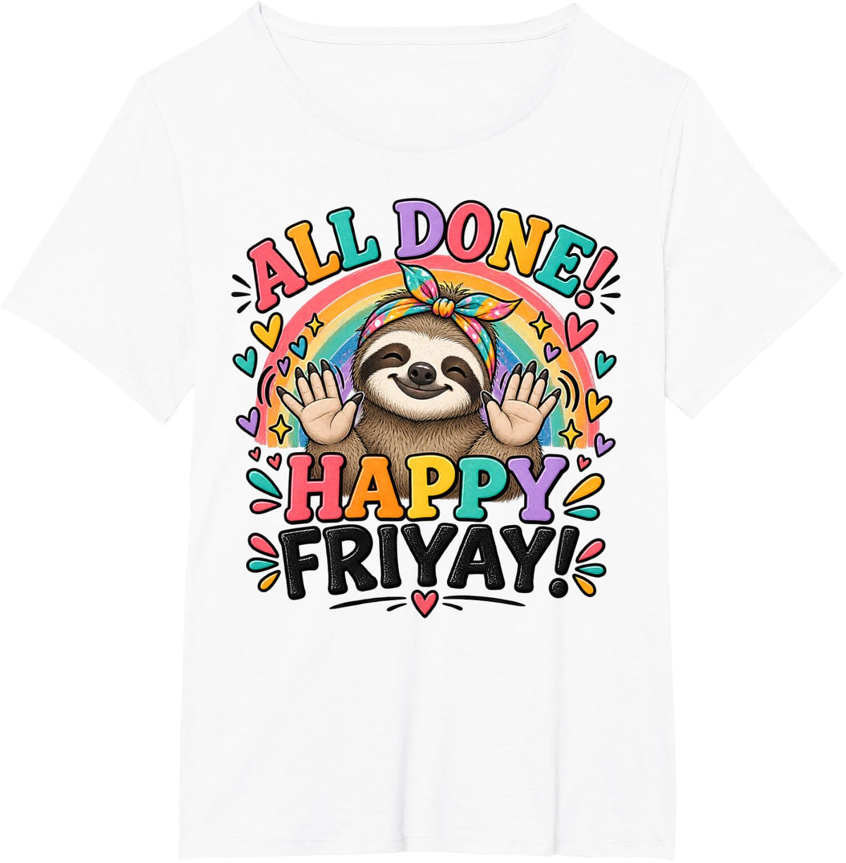 All Done Happy Friyay Special Education Teacher T-Shirt - White