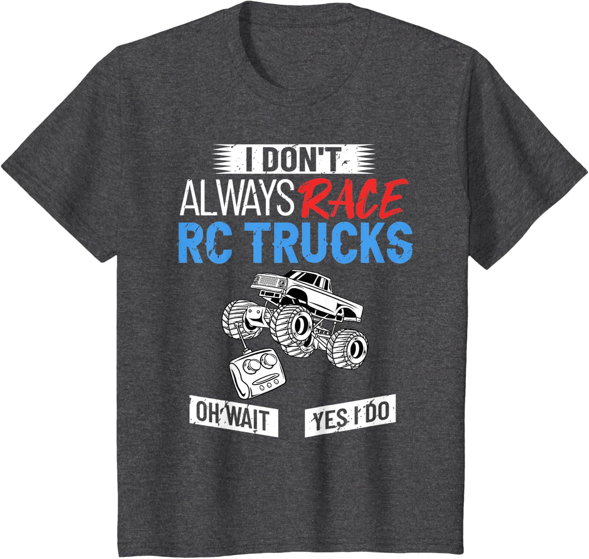 Rc Truck Monster Car Remote Control T-Shirt - Dark Heather Grey