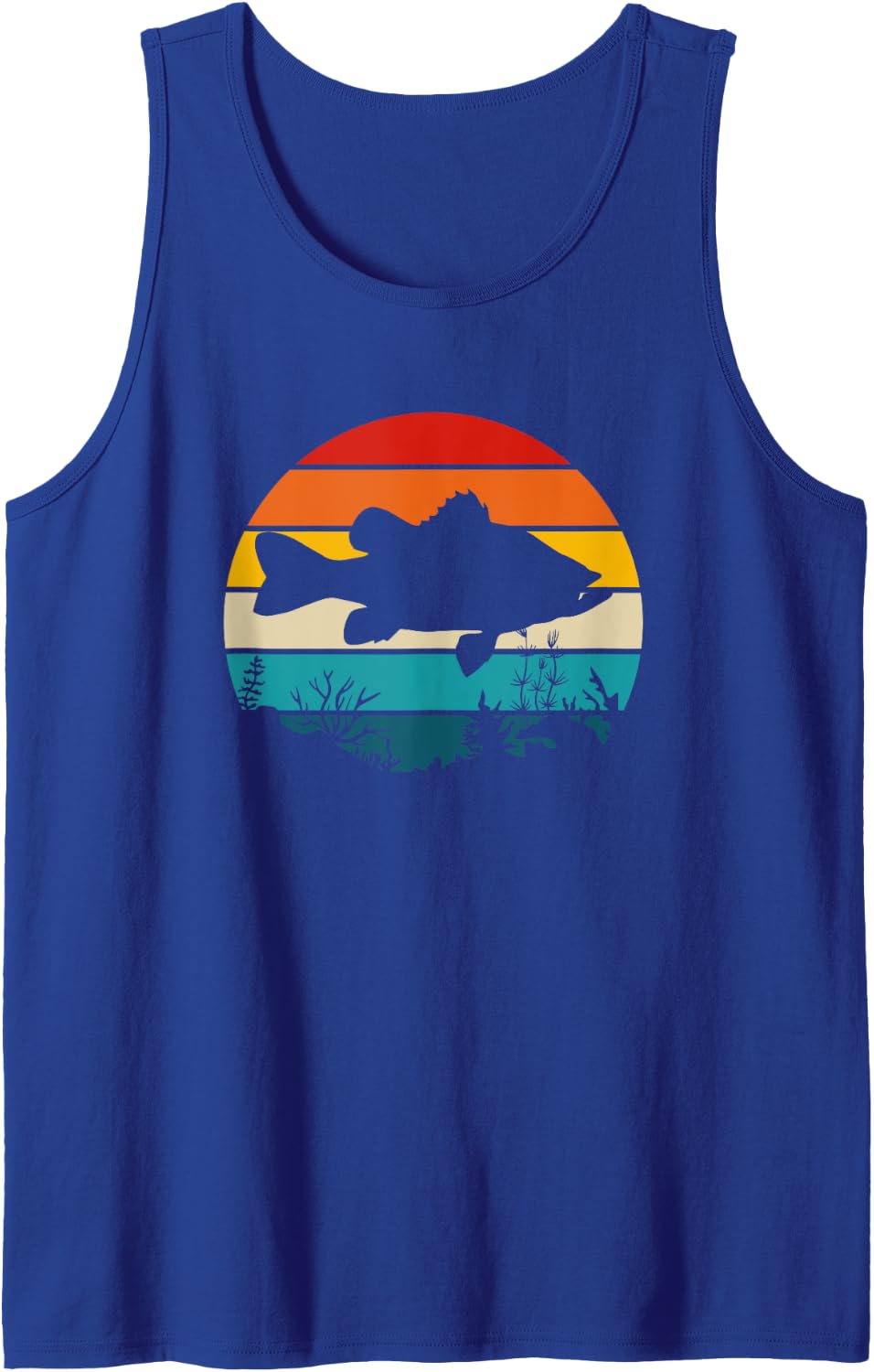 Bass Fishing Tank Top - Royal Blue