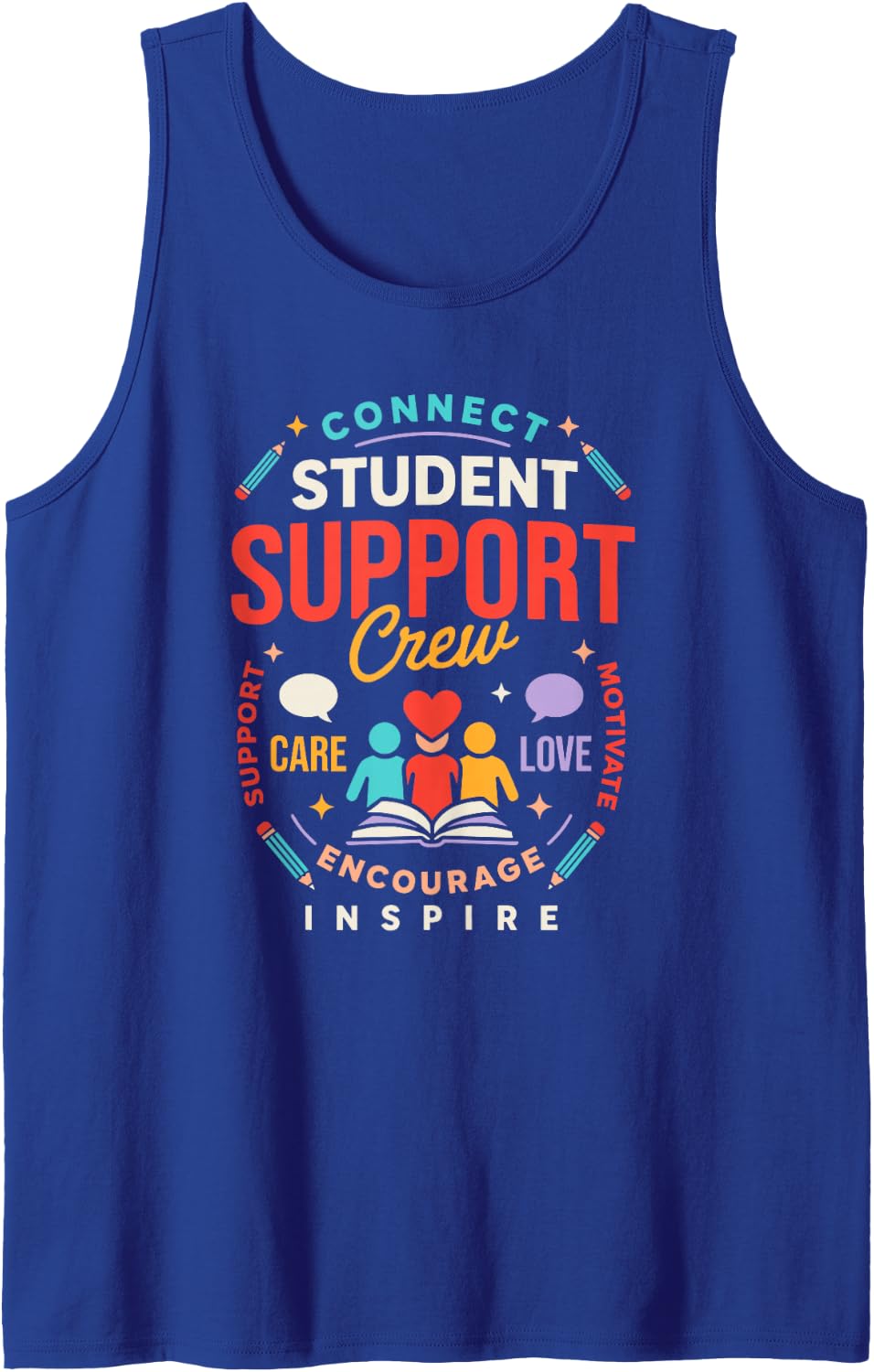 Support the Student Services Squads and a Social Worker Tank Top - Royal Blue