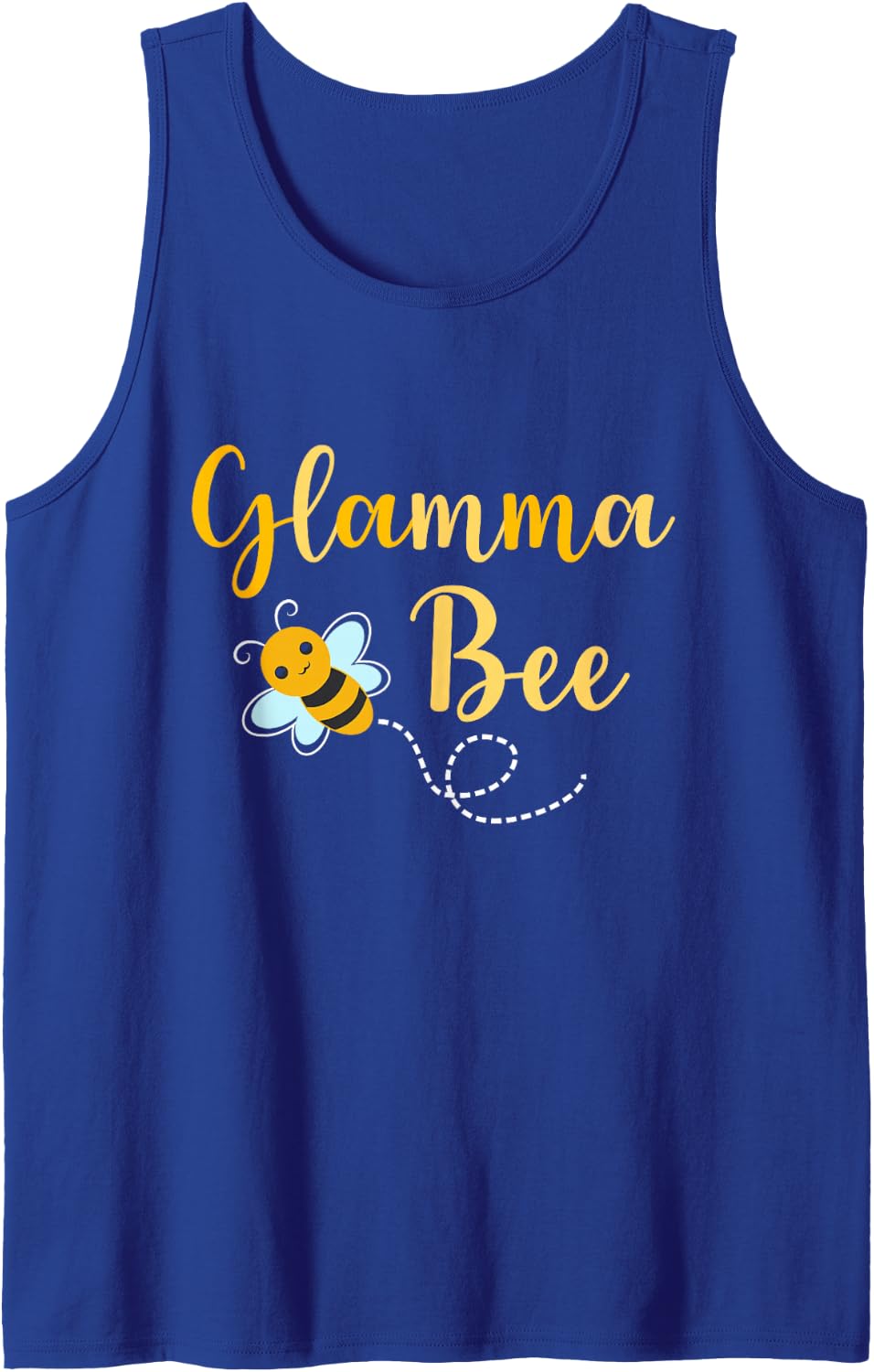 Glamma Bee T-Shirt Cute Mommy to Bee Mothers Day Funny Sleeveless Tank Top - Royal Blue