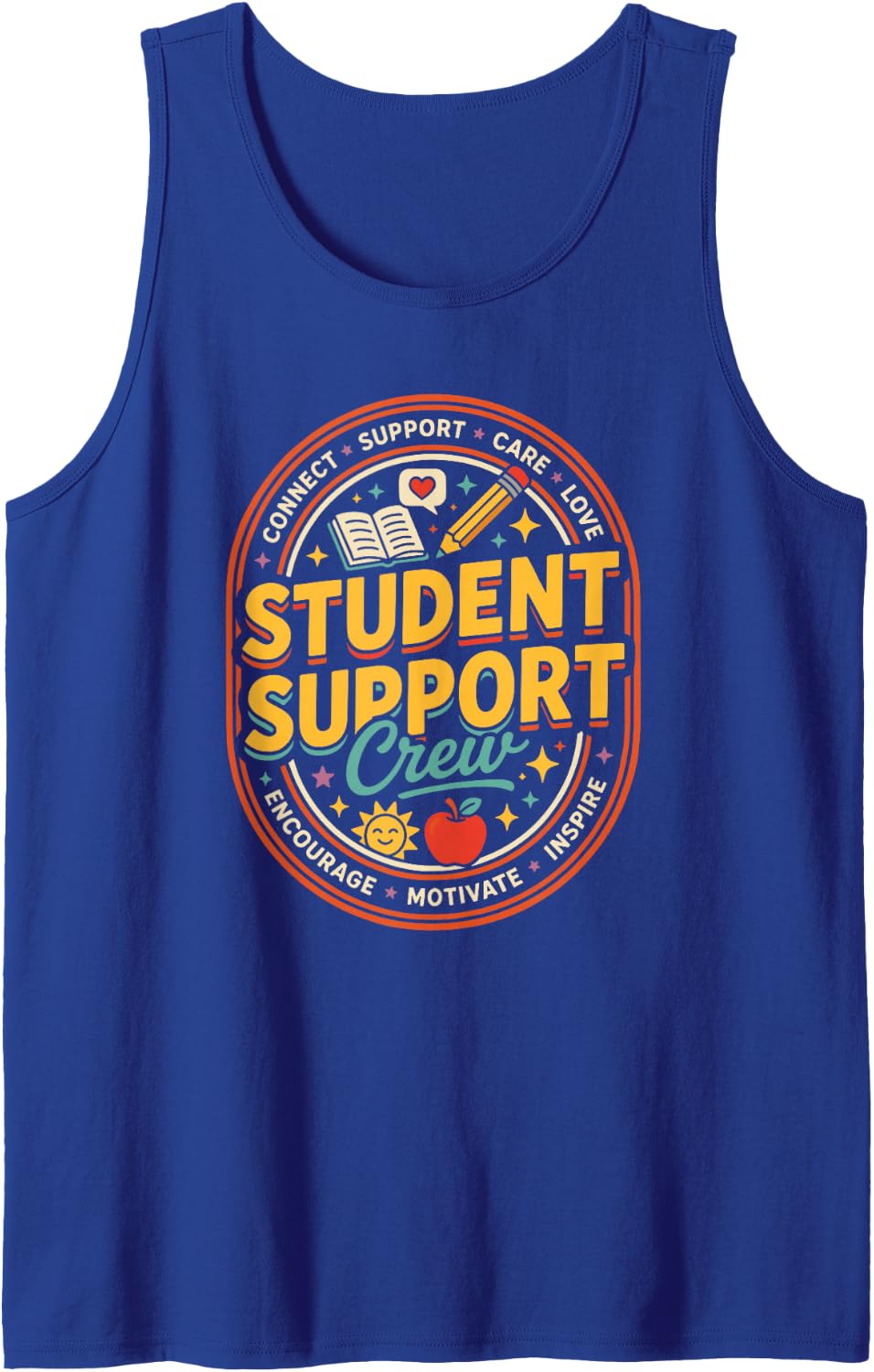 Collaborate with the School Social Worker Support Crews Tank Top - Royal Blue
