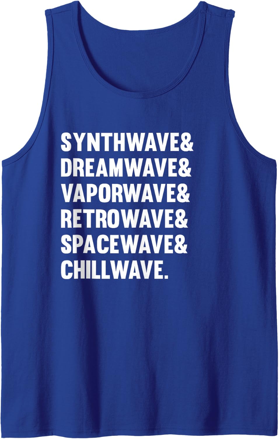 Synthwave Vaporwave Retrowave Chillwave Sleeveless Tank Top - Royal Blue