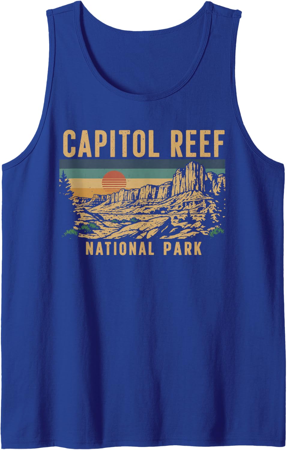 Capitol Reef National Park for Hikers Campers Nature Lovers Sleeveless Tank Top - Royal Blue