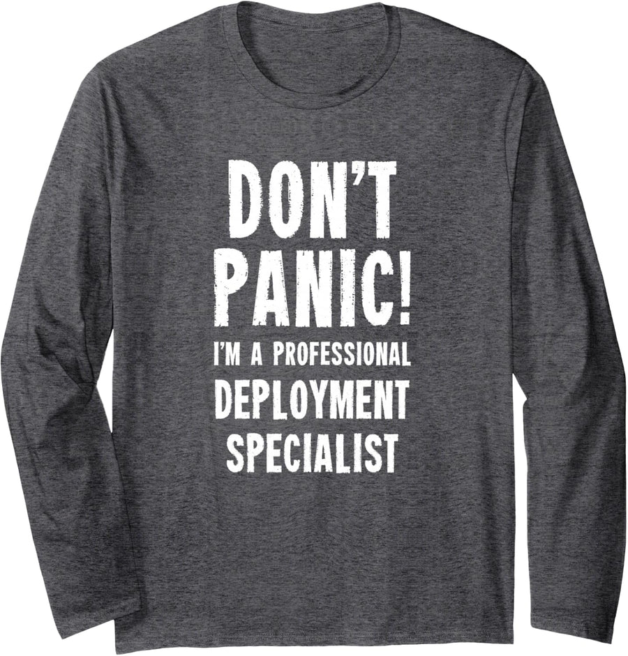Deployment Specialist Long Sleeve T-Shirt - Adult Unisex Dark Heather Grey