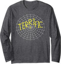 Charlotte's Terrific Spider Web Long Sleeve T-Shirt - Adult Unisex Dark Heather Grey
