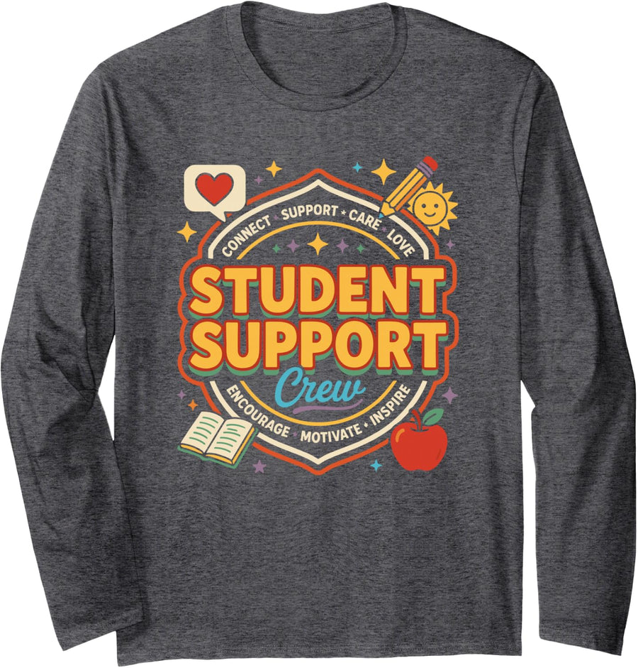 Empower the Student Services Squads and Therapy Workers Long Sleeve T-Shirt - Adult Unisex Dark Heather Grey
