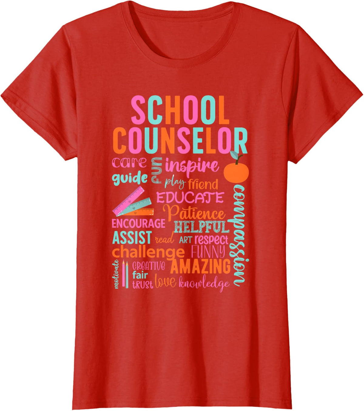 School Counselor School Counseling Week T-Shirt - Red
