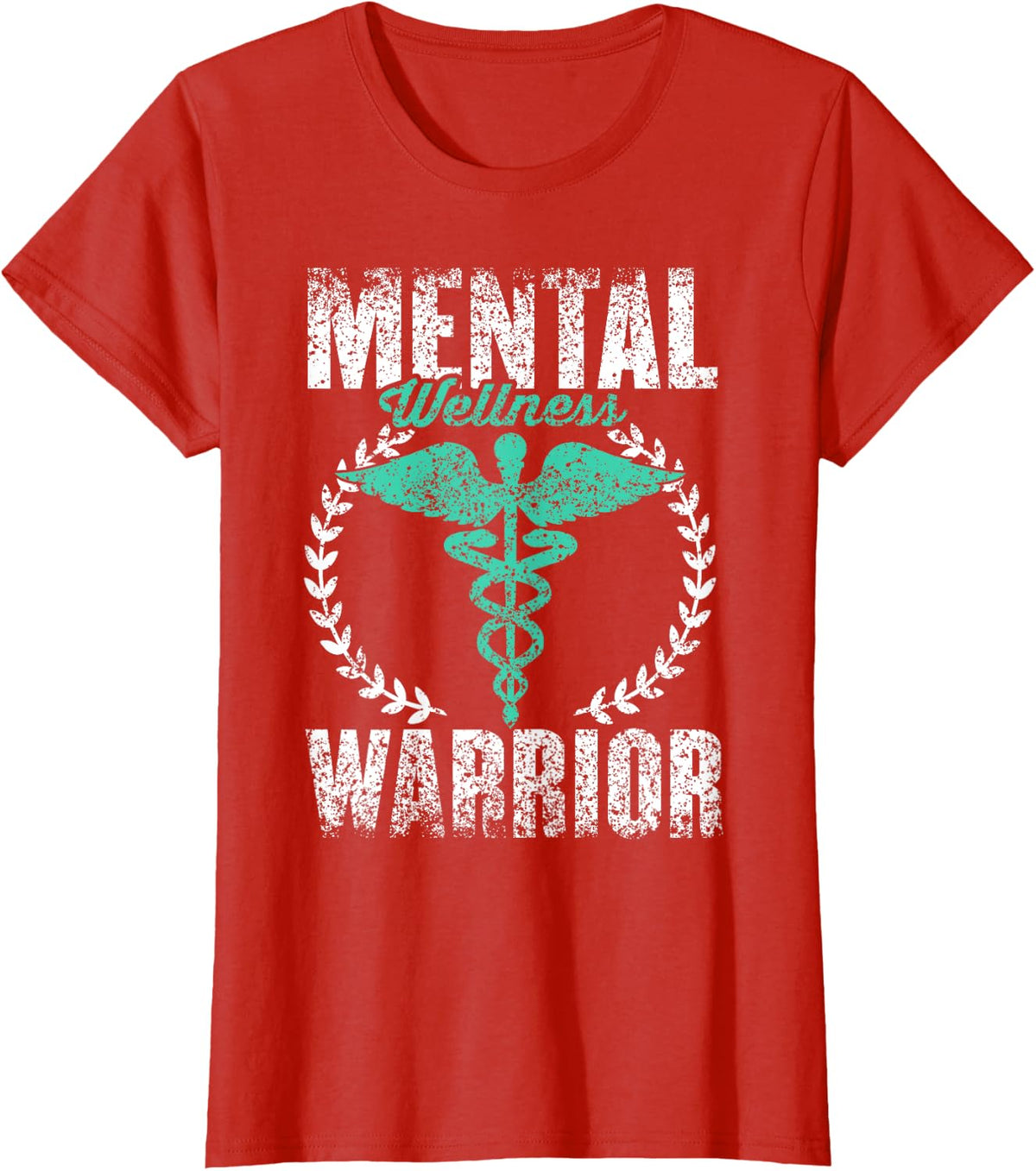 Mental Wellness Warrior Psychiatry Nurses Psychiatric Nurse T-Shirt - Red