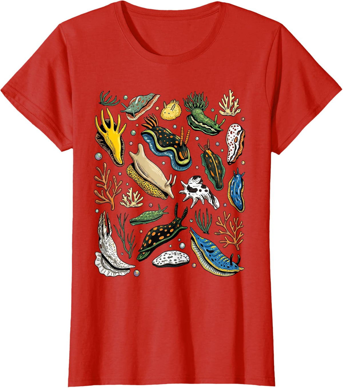 Aquarium Biologist Slug Aquarist Sea Slugs T-Shirt - Red