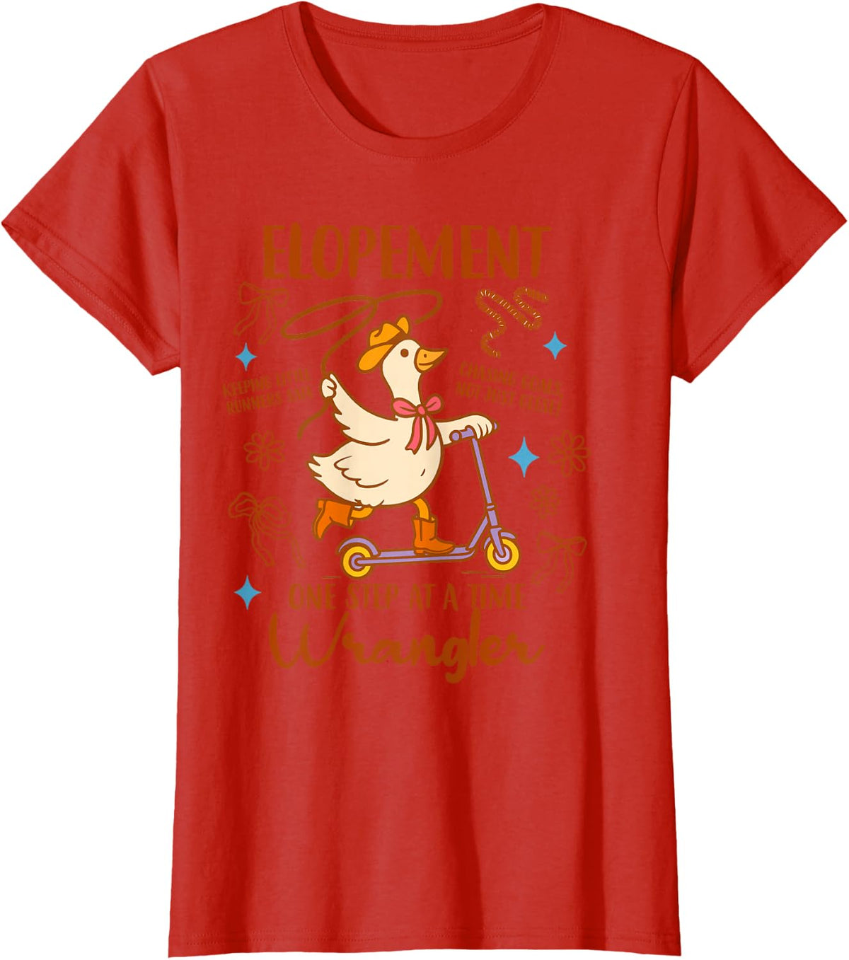 Behavior Analyst ABA Western Life Rodeo Elopement Wrangler T-Shirt - Red
