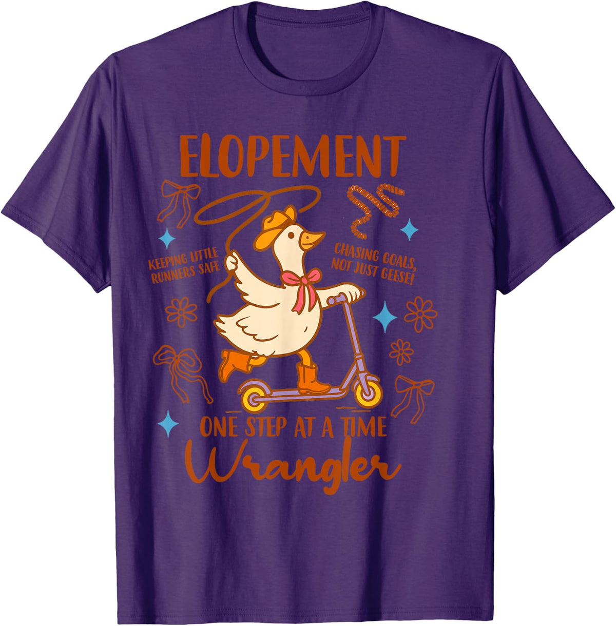 Behavior Analyst ABA Western Life Rodeo Elopement Wrangler T-Shirt - Purple