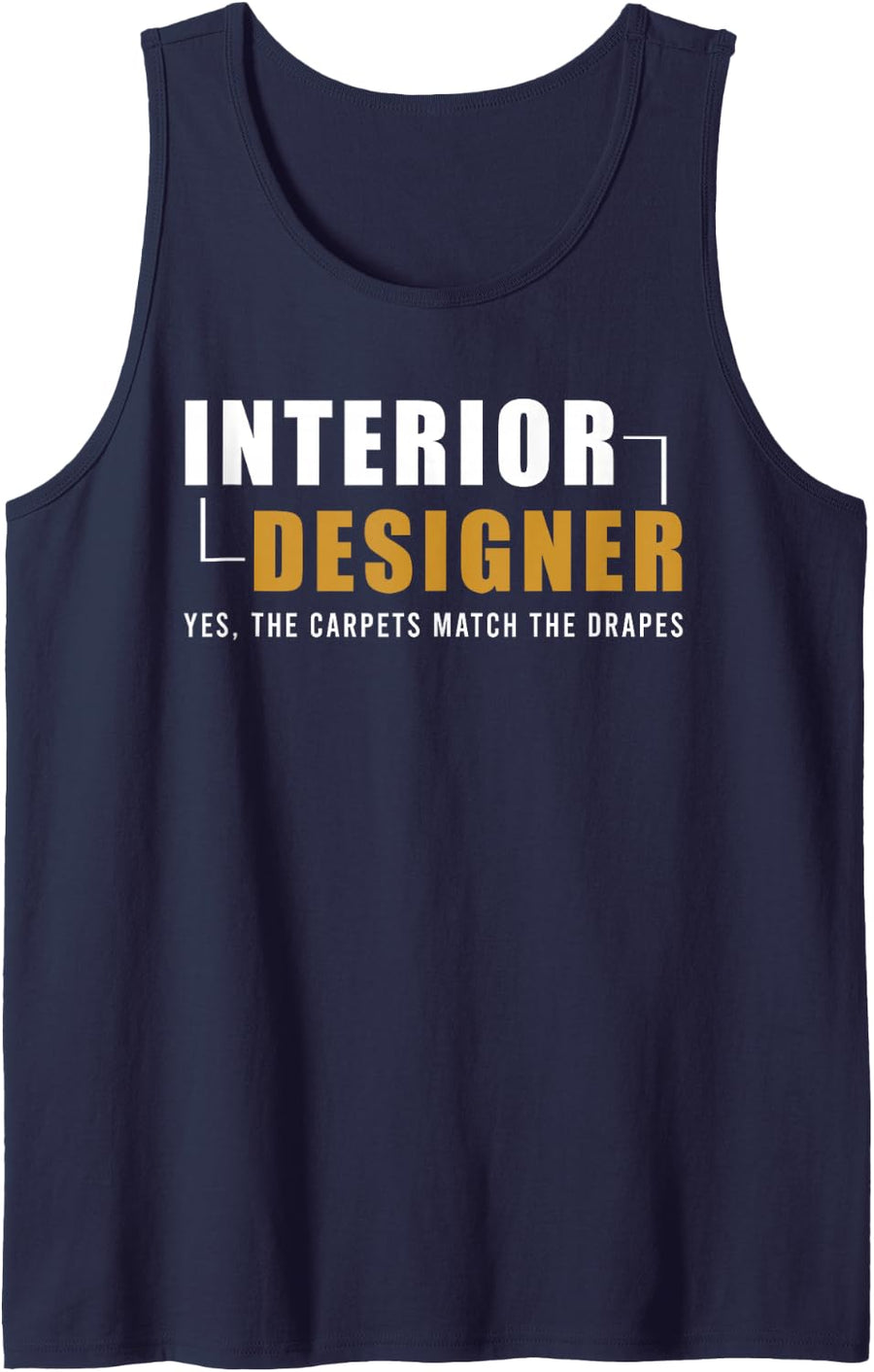 Funny Interior Designer Decorator Floorplan Sleeveless Tank Top - Navy Blue