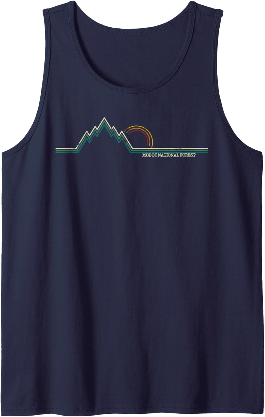 Modoc National Forest (California) Sleeveless Tank Top - Navy Blue