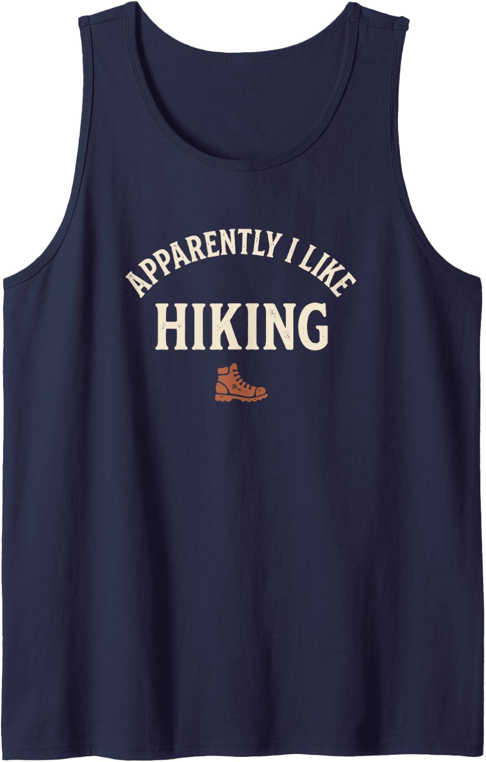 Hiker Apparently I Like Hiking Trail Tank Top - Navy Blue