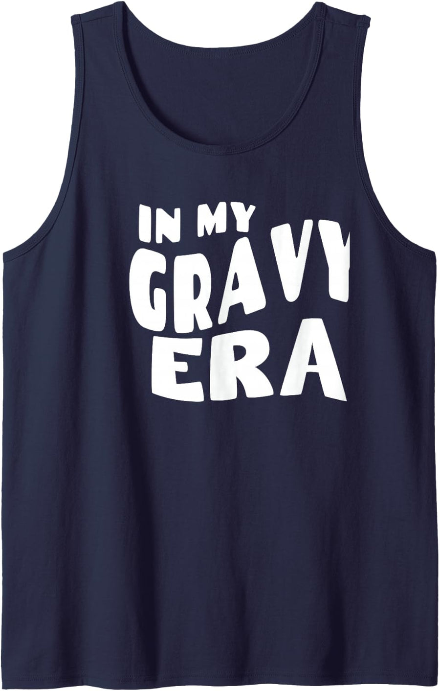 in My Gravy Era Sleeveless Tank Top - Navy Blue