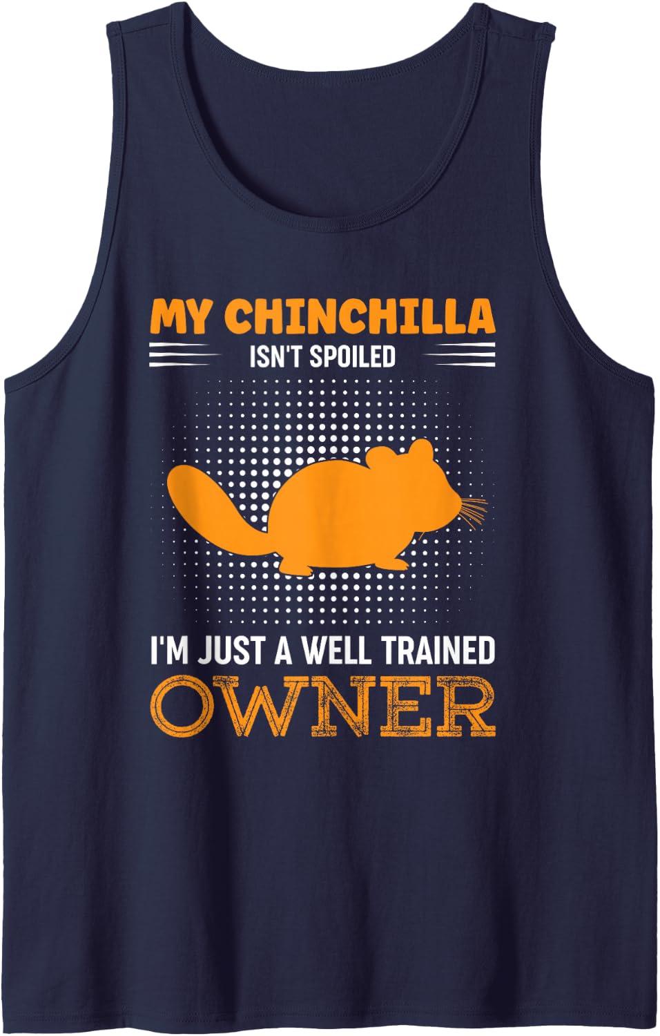 Chinchillas Lover Pet Chinchilla Owner Woman Sleeveless Tank Top - Navy Blue