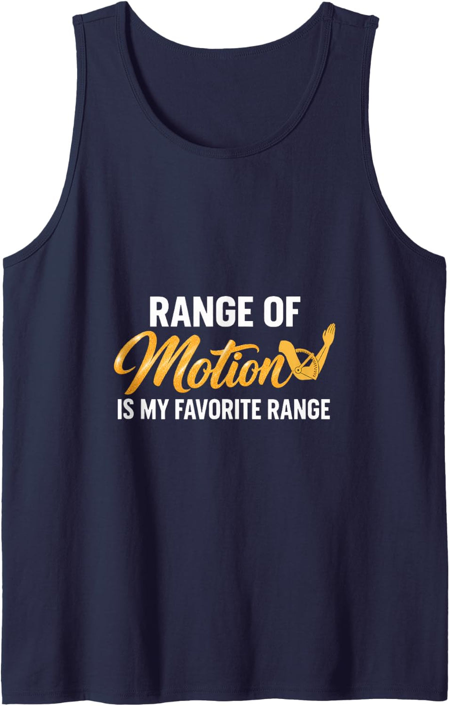 Range of Motion is My Favorite Range Retro Sleeveless Tank Top - Navy Blue