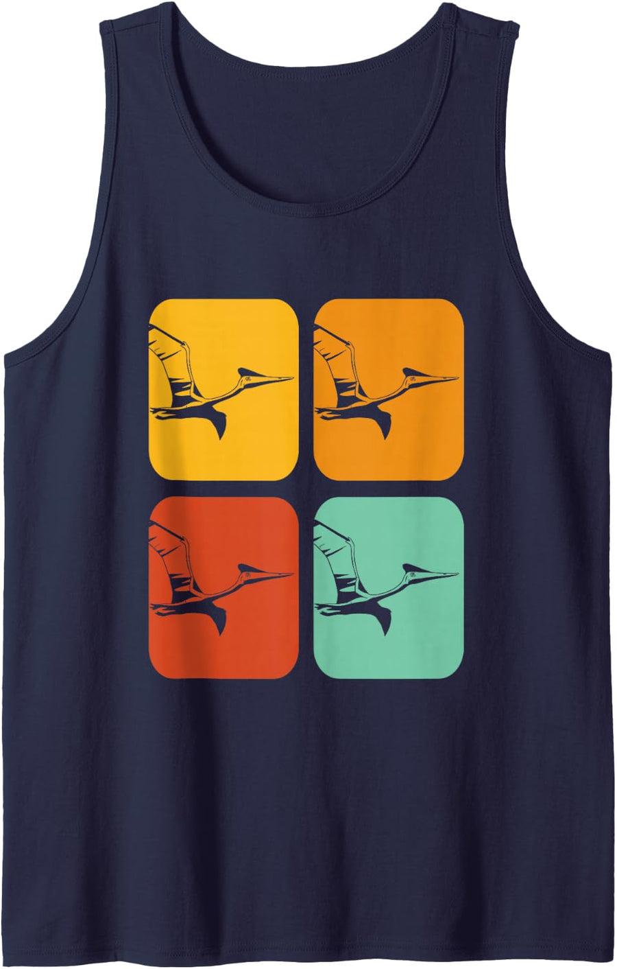 Love Quetzalcoatlus Lover Vintage Quetzalcoatlus Sleeveless Tank Top - Navy Blue
