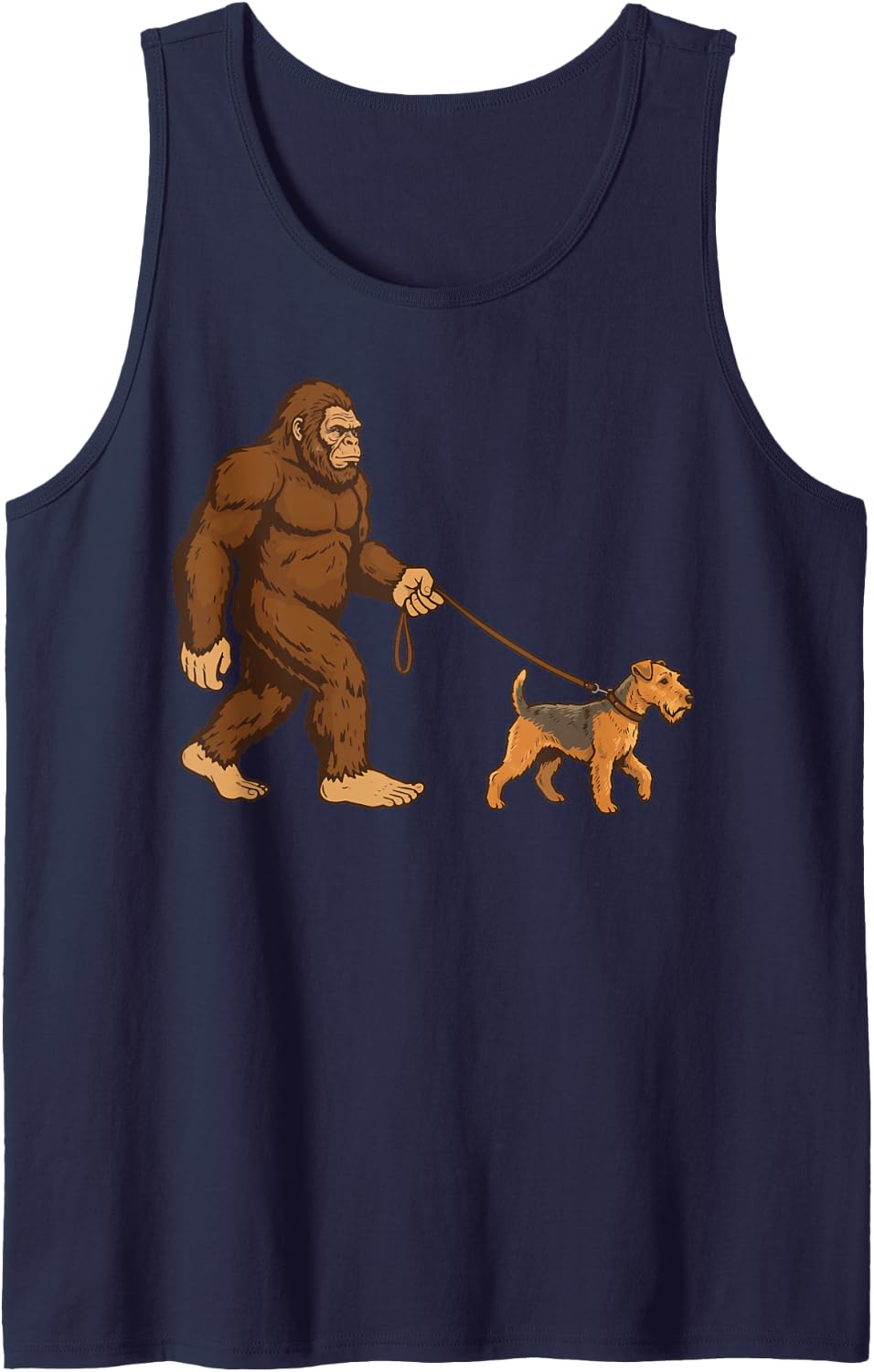 Lakeland Terrier Bigfoot Welsh Terrier Sleeveless Tank Top - Navy Blue