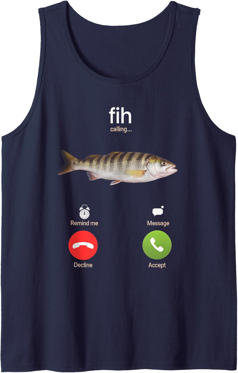 Fih Tshirt Shoes Fish Funny Misspelled Fish Meme Fih Humor Tank Top - Navy Blue