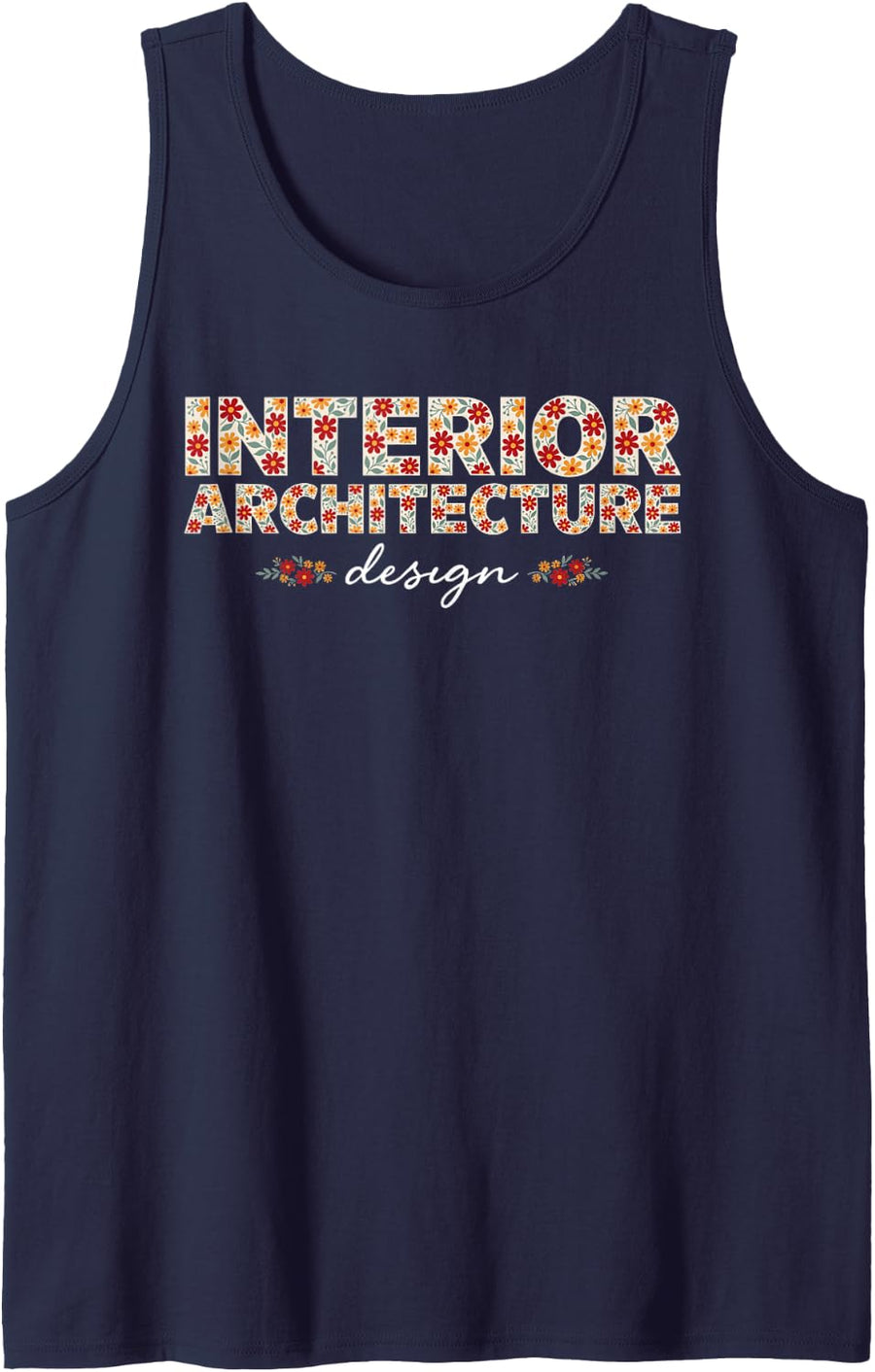 Interior Architect Spatial Designer Room Planning Sleeveless Tank Top - Navy Blue