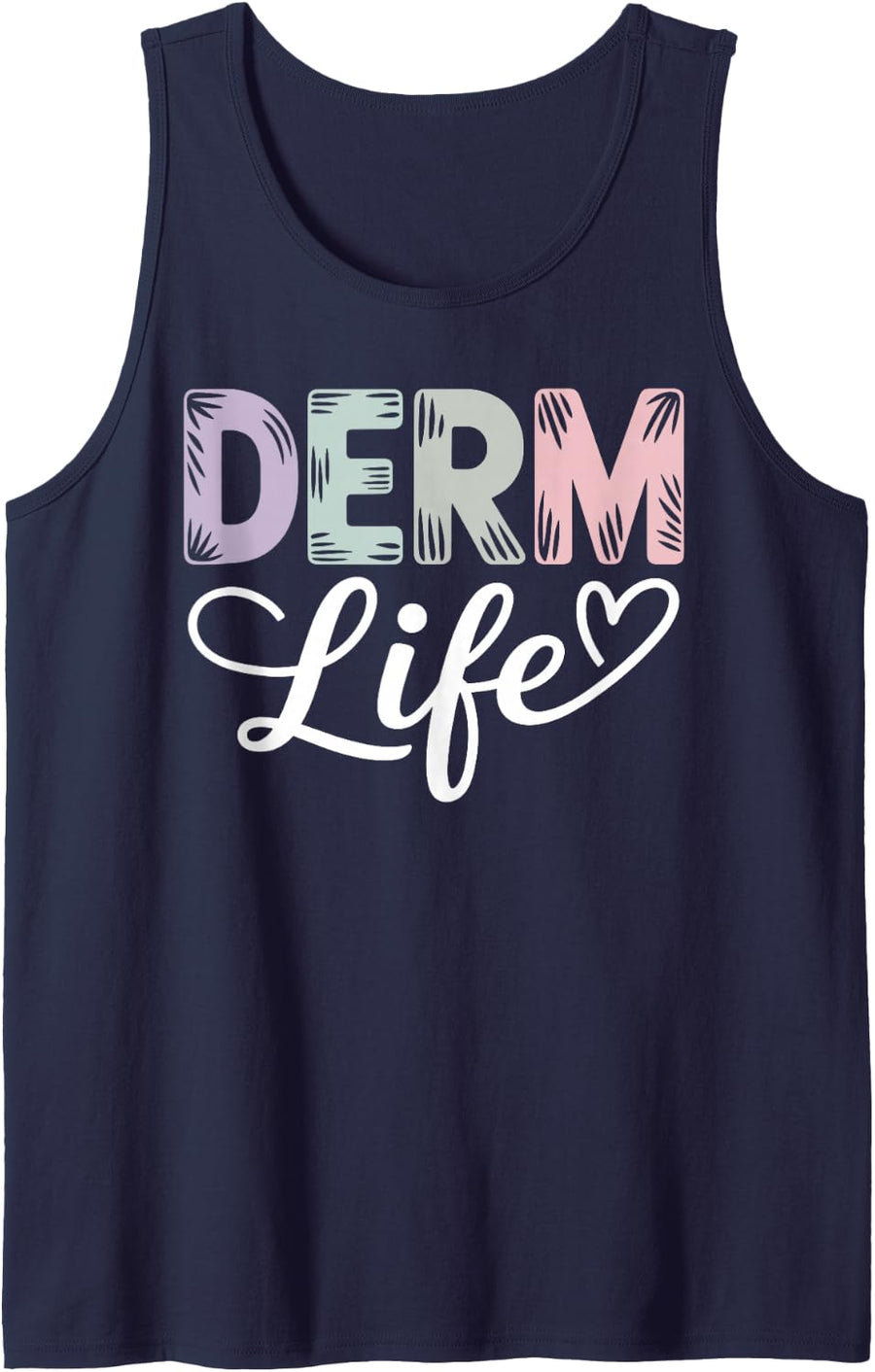 Dermatologist Design for Men Women Dermatology Dermatologist Sleeveless Tank Top - Navy Blue