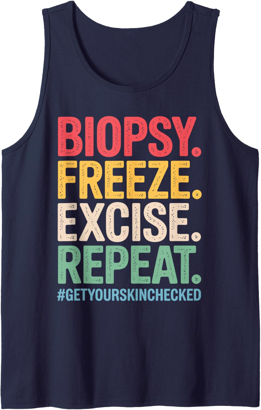 Dermatologist Art for Men Women Dermatology Dermatologist Sleeveless Tank Top - Navy Blue