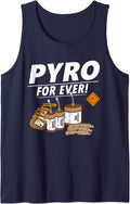 Pyro for Ever New Year's Eve Fireworks Pyrotechnics T-Shirt Sleeveless Tank Top - Navy Blue