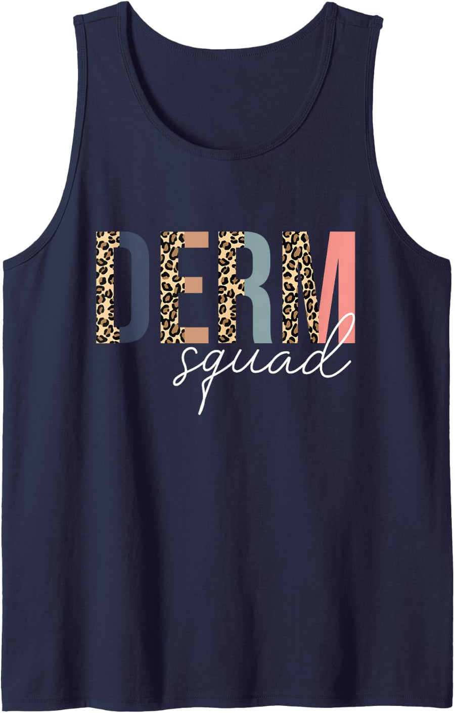 Derm Squad Cosmetic Dermatologist Dermatology Sleeveless Tank Top - Navy Blue