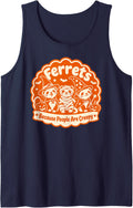 Ferrets Because People are Creepy Halloween Ferret Owner Sleeveless Tank Top - Navy Blue