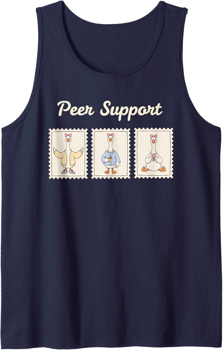 Peer Support Specialist Mental Health Mentor Counselor Sleeveless Tank Top - Navy Blue