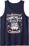 Professional Chinchilla Cuddler Pet Chinchillas Sleeveless Tank Top - Navy Blue