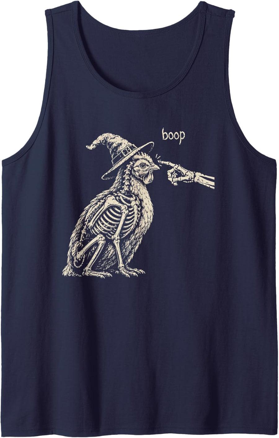 Boop Funny Chicken Boop Halloween Night Men Women Youths Tank Top - Navy Blue