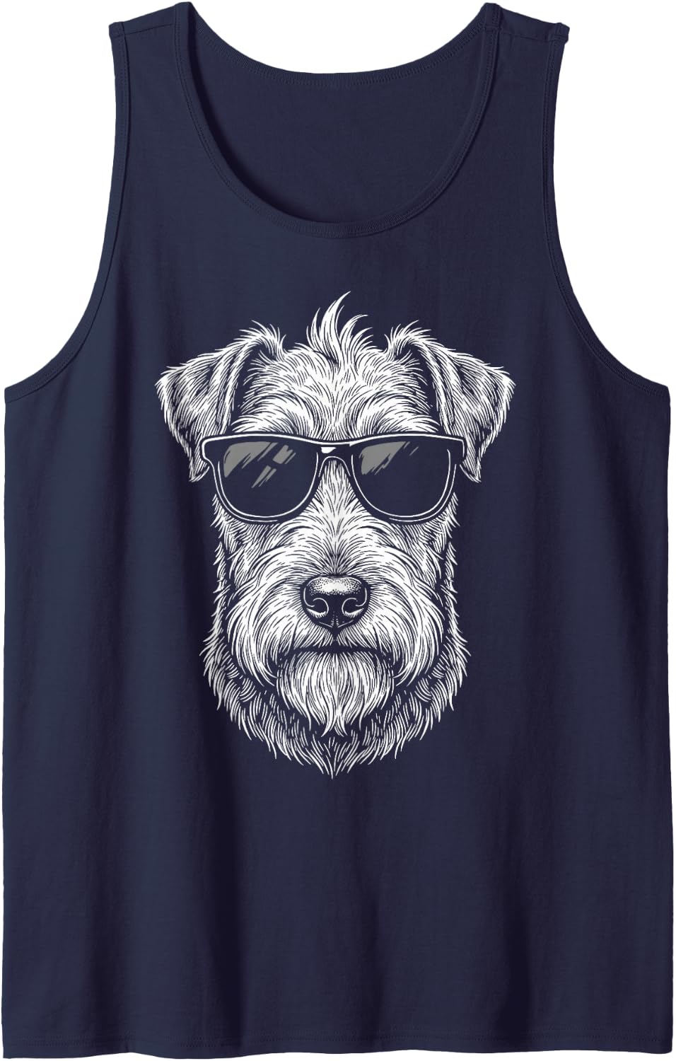 Lakeland Terrier Sunglasses Welsh Terrier Sleeveless Tank Top - Navy Blue