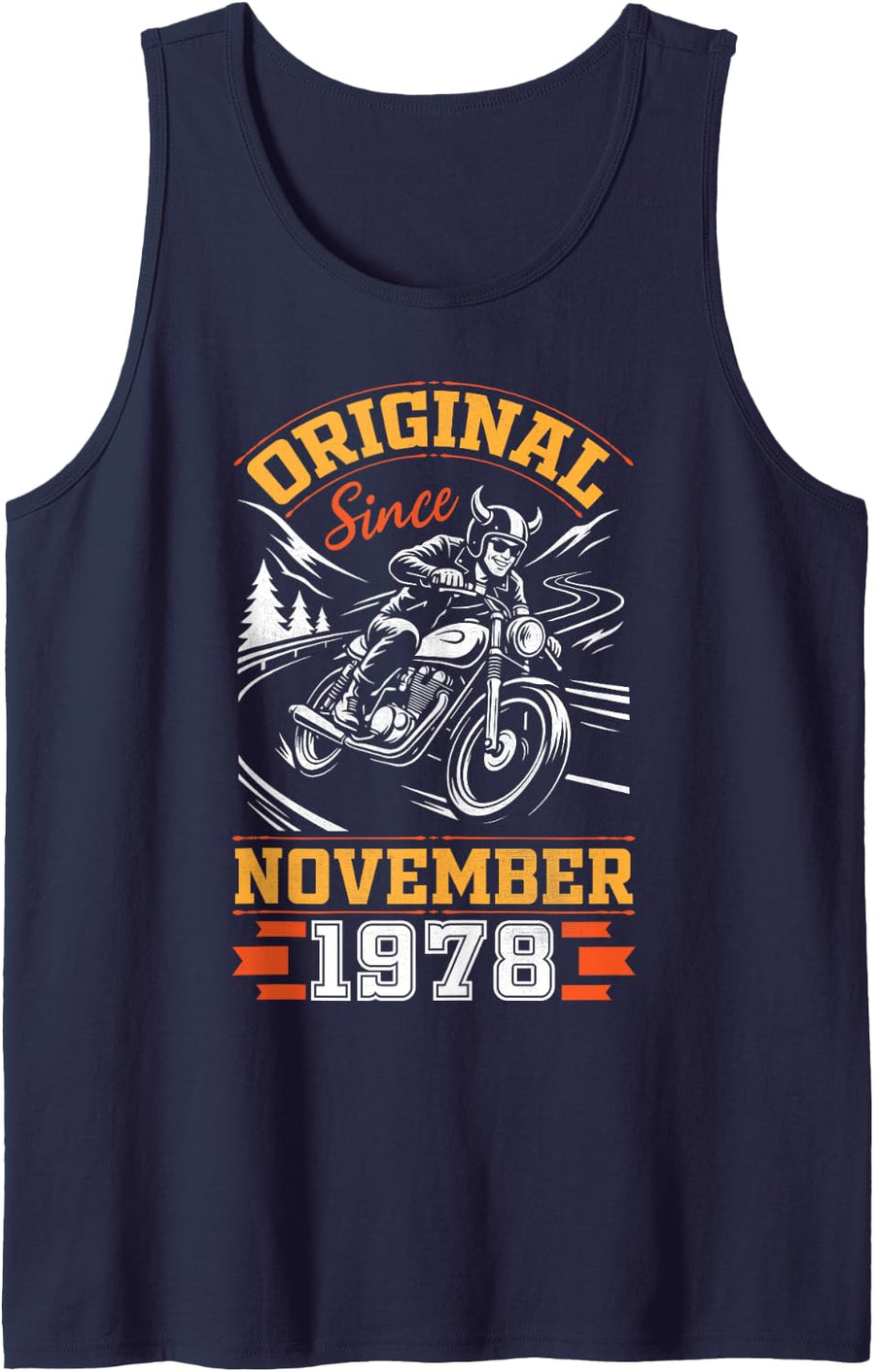 Original Since November 1978 Happy My Birthday 48 Years Old Sleeveless Tank Top - Navy Blue
