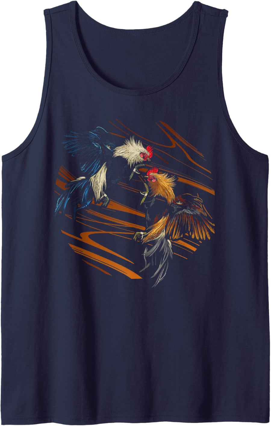 Peleas De Gallos Cockfighter Game Fowl Cockfighting Rooster Sleeveless Tank Top - Navy Blue
