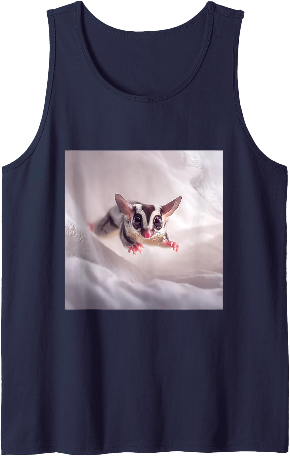 Sugar Glider Cute Marsupial Flying Pet Sleeveless Tank Top - Navy Blue