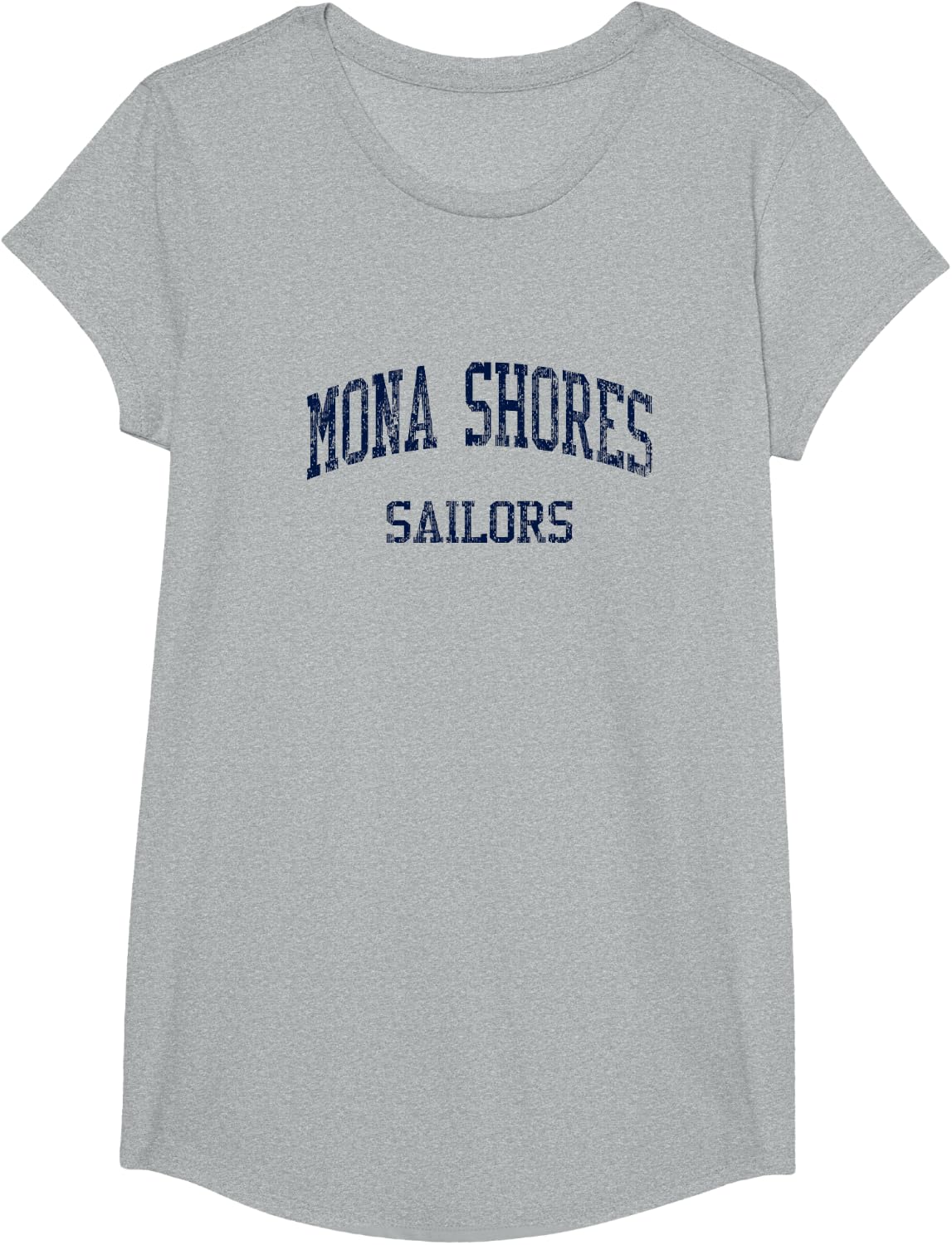 Mona Shores High School HS Muskegon MI Vintage Sports T-Shirt - Girls Heather Grey