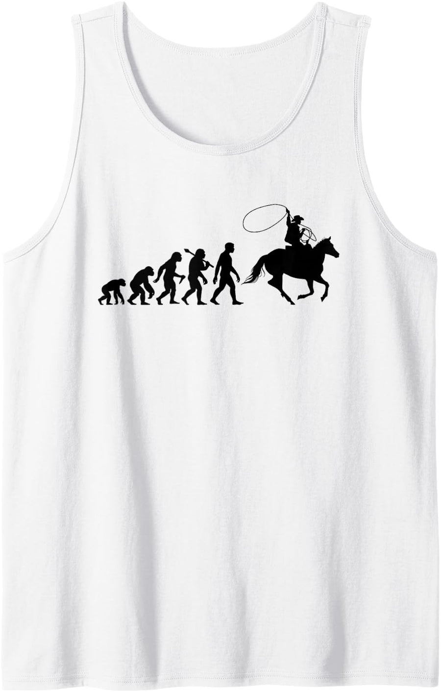Cowboy Evolution Western Style Rodeo Wild West Sleeveless Tank Top - White