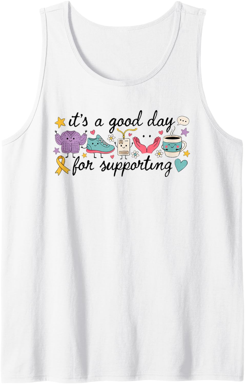 Peer Support Specialist Mental Health Worker Advocacy Sleeveless Tank Top - White