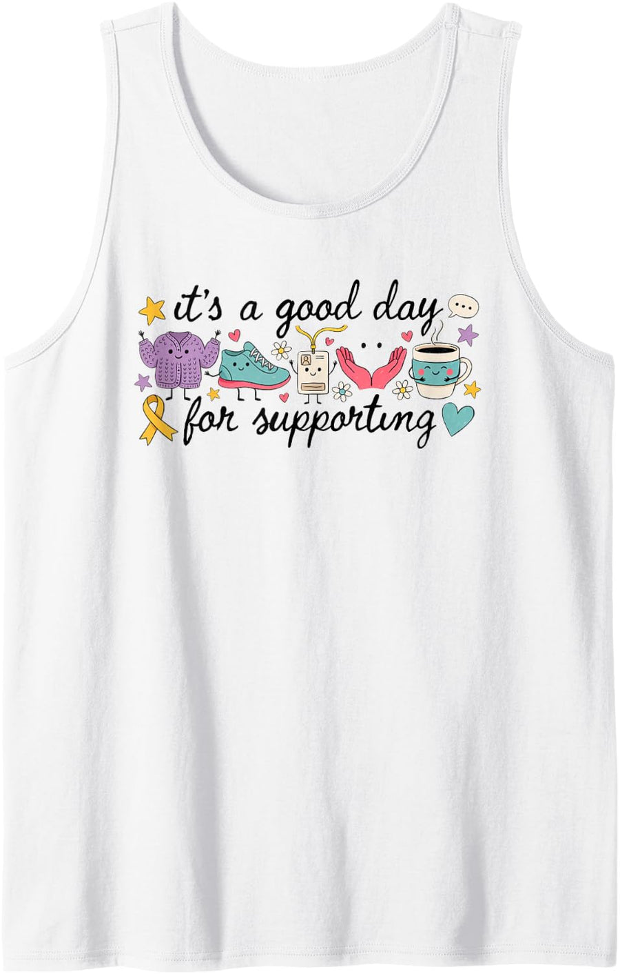 Peer Support Specialist Mental Health Worker Advocacy Sleeveless Tank Top - White