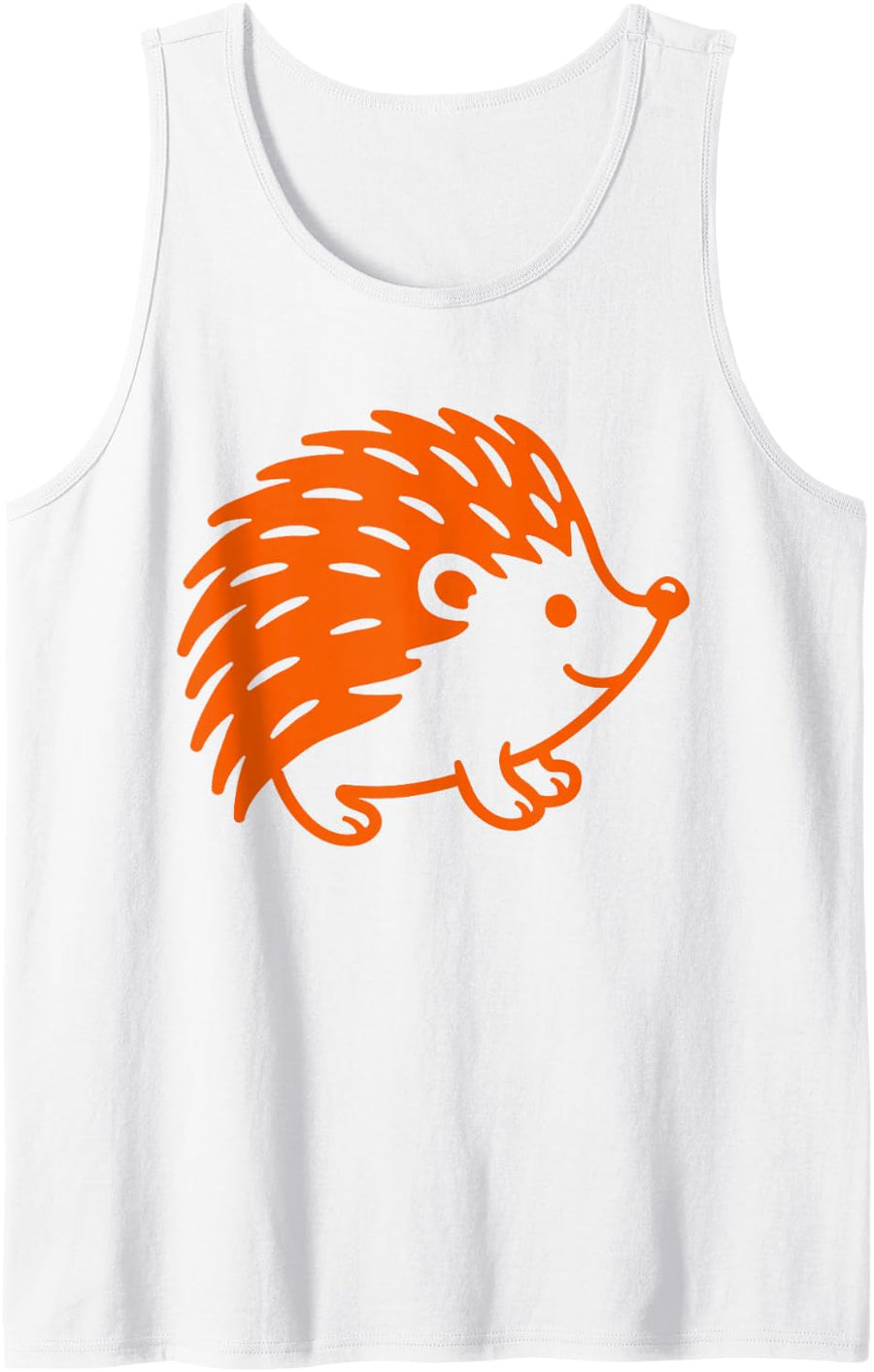 Cute Hedgehog Autumn Fall Woodland Animal Design Tank Top - White