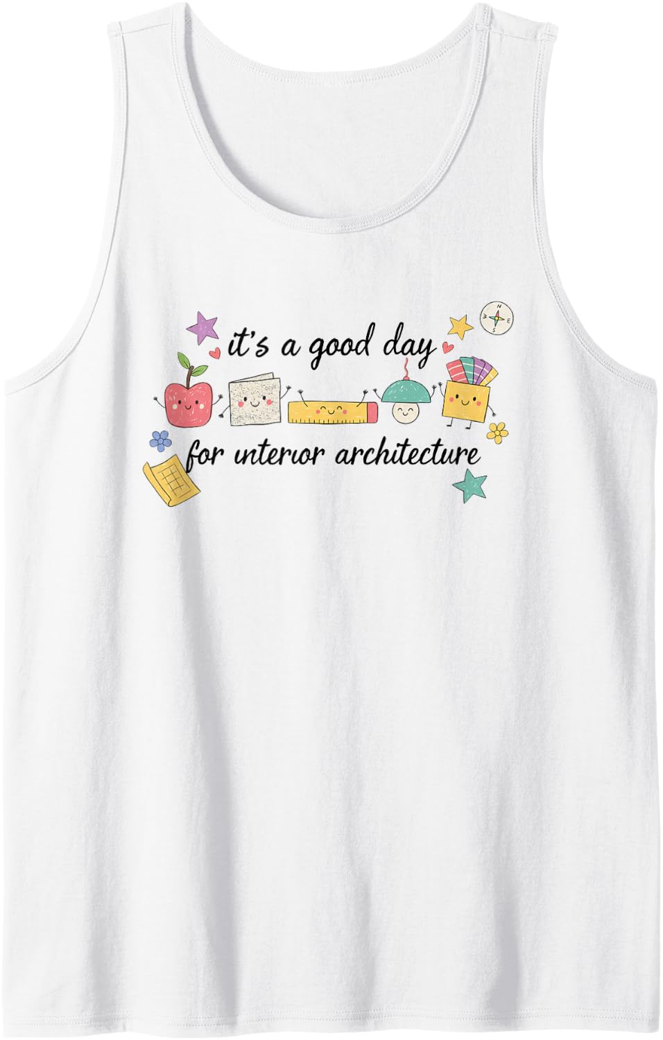Interior Architect Spatial Designer Room Planner Sleeveless Tank Top - White