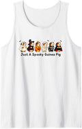 Just Spooky Guinea Pig Lover Halloween Vampire Skeleton Sleeveless Tank Top - White