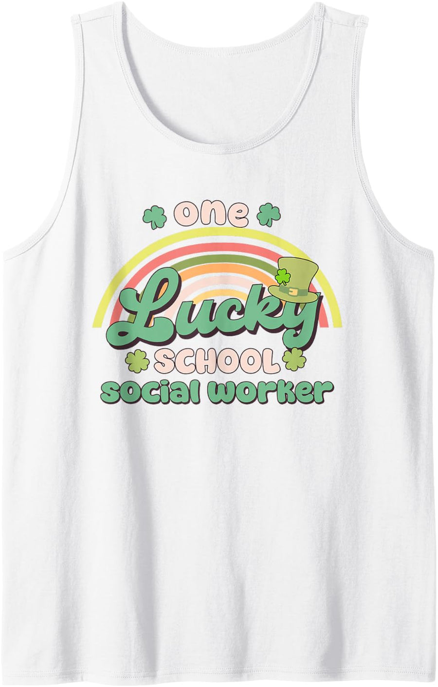 Groovy Sleeveless Tank Top - White