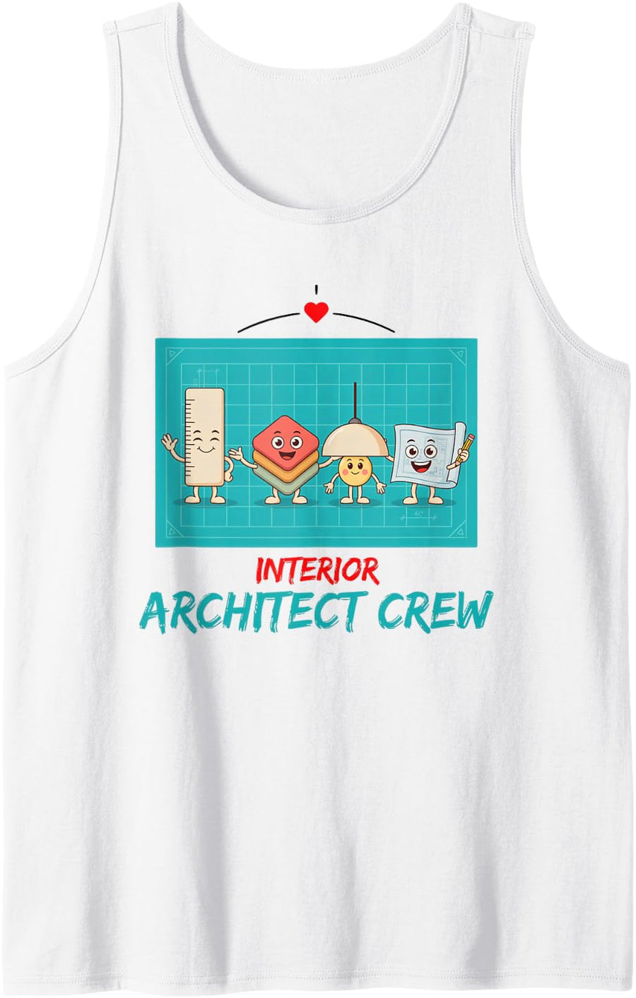 Interior Architect Space Planner Room Designer Spatial Sleeveless Tank Top - White